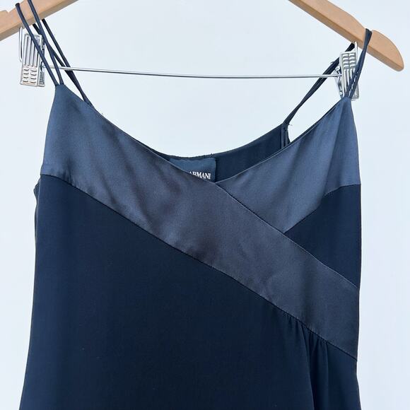 Giorgio Armani Black Silk Evening Gown Strappy Long Designer Authentic Small - Picture 4 of 10
